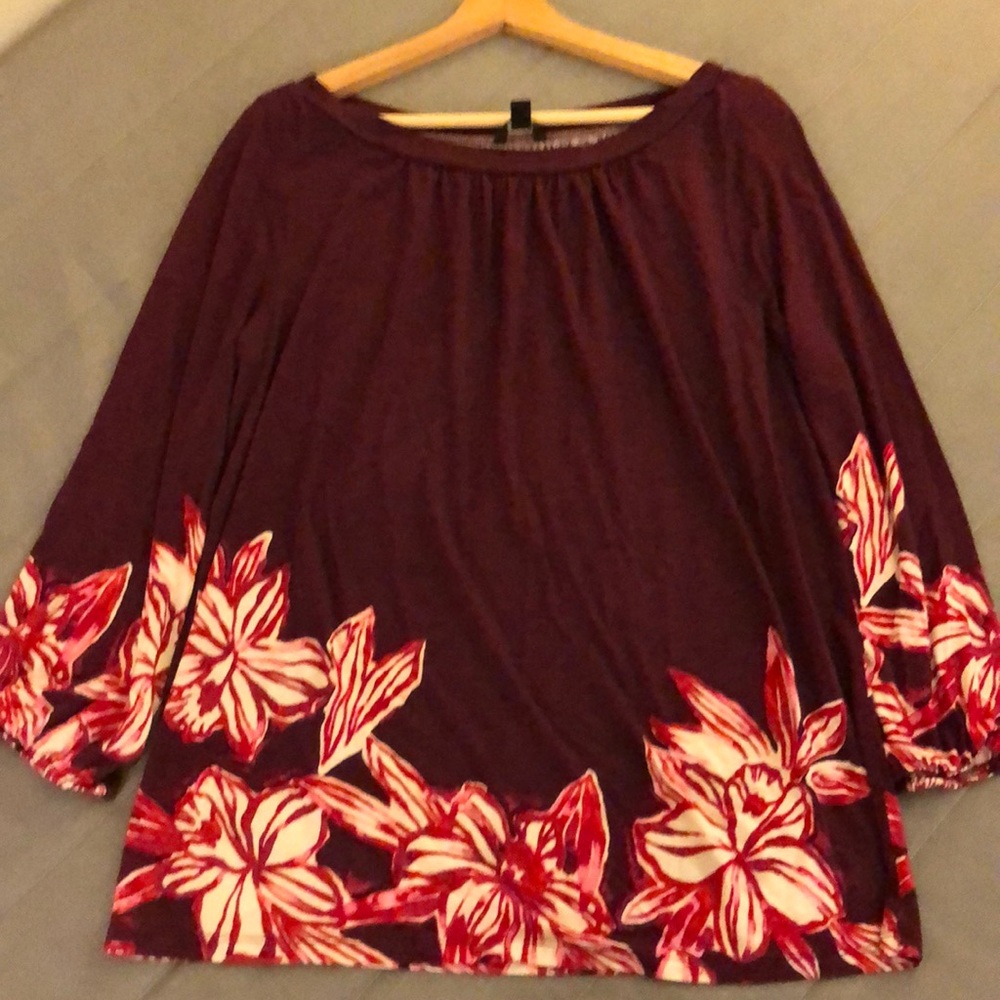 Ann Taylor long sleeve summer blouse